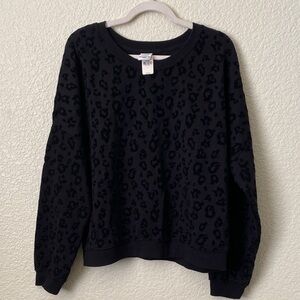 PINK Victoria's Secret Black Leopard Sweater